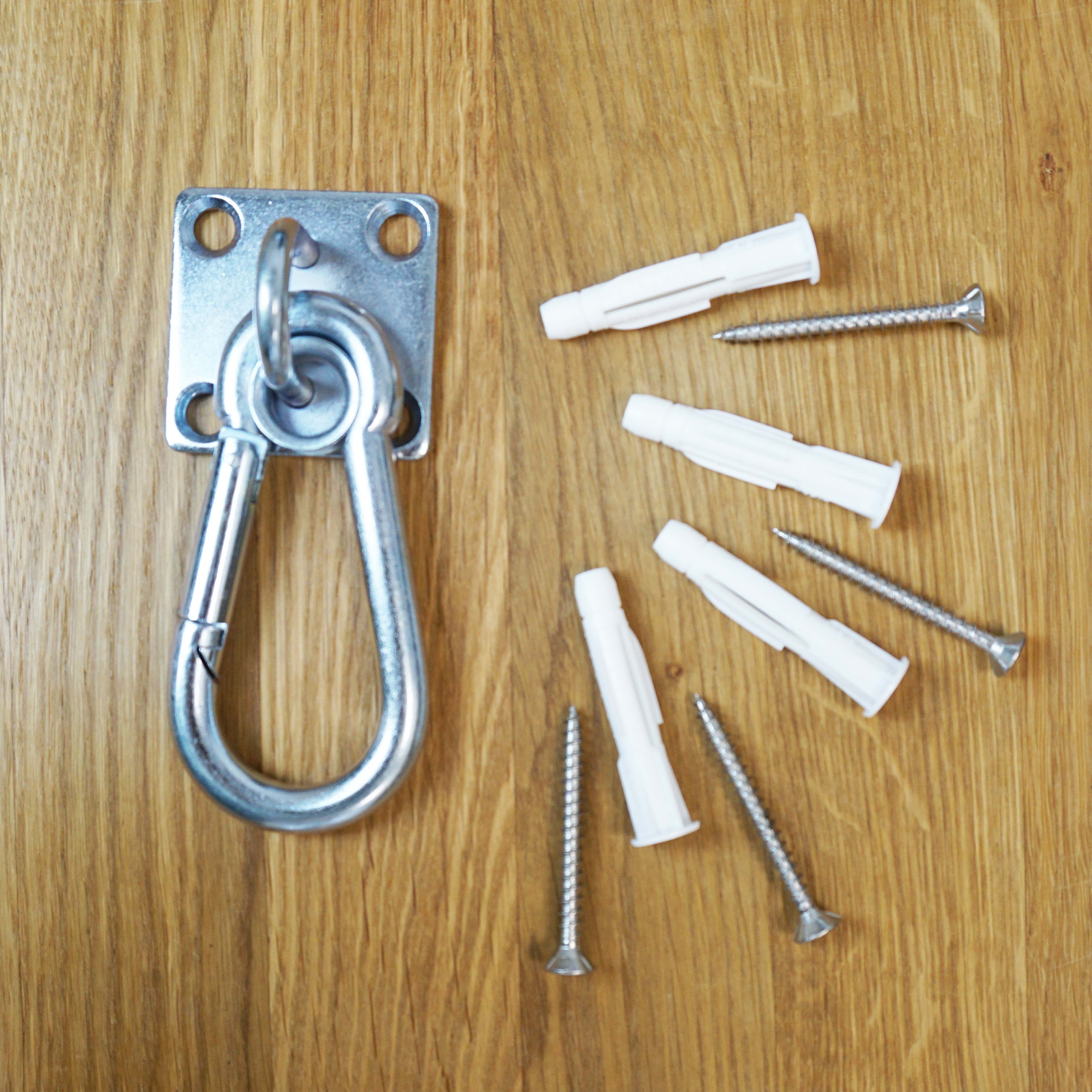 Anbindering mit Karabiner für Pferde, zum Schrauben